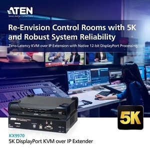 5K DisplayPort KVM Over IP Extender With Zero-Latency Transmission
