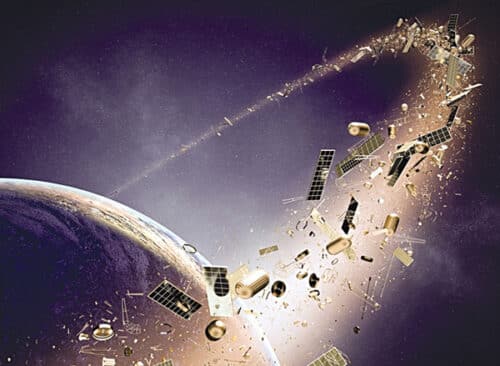 Fig. 9: Hundreds of millions of pieces of space junk orbit the Earth daily (Source: https://news.mit.edu)