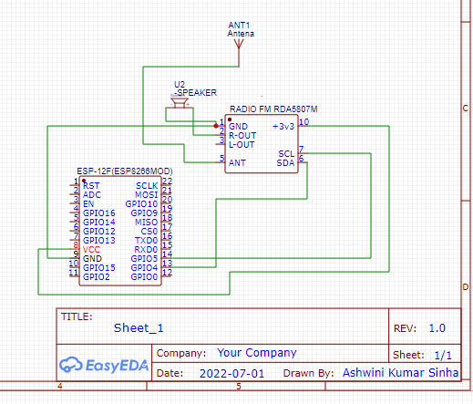 Digital FM Radio Receiver Circuit Diagram