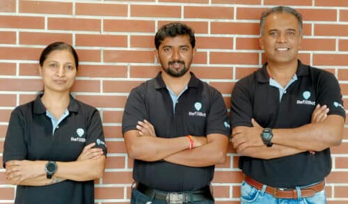 Founders of RefillBot (L to R): Savitri, Naveen, and Prabhu