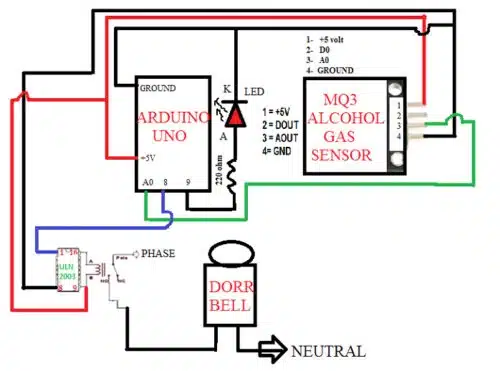 Touchless Automatic Doorbell Circuit Diagram