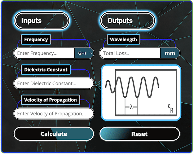 Wavelength (TEM) Calculator
