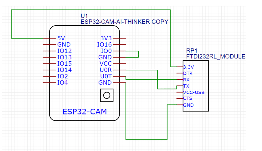 ESP32 Cam with FTDI Programmer Connection