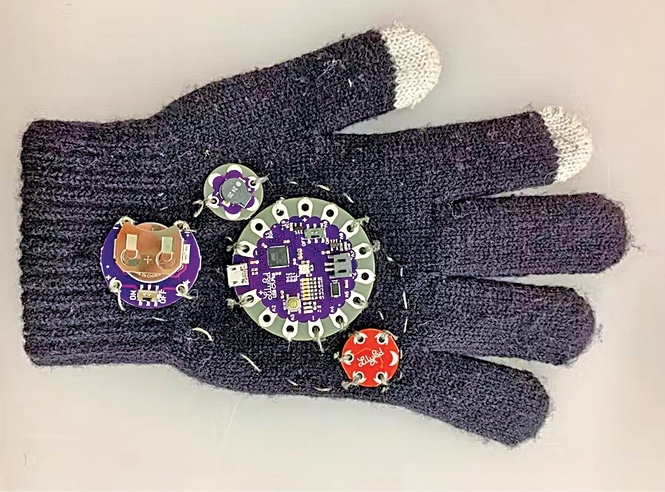 A theremin glove made using Arduino Lilypad (Credit: Arduino Project Hub)
