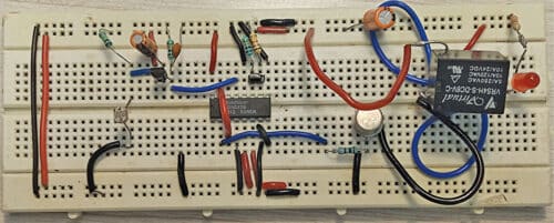 Author’s circuit wired on a breadboard