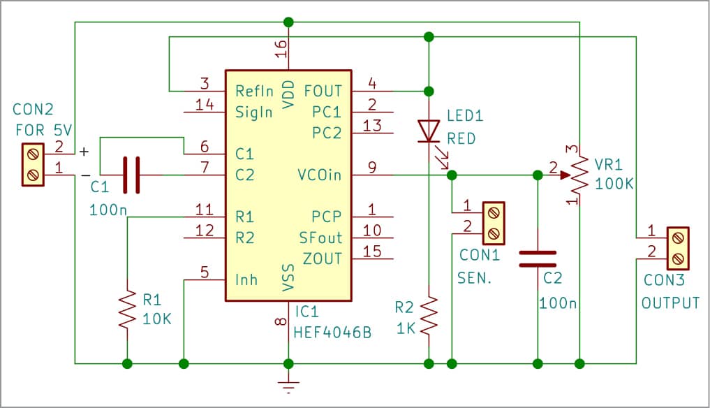 Fig. 3: Circuit diagram of the VFC module