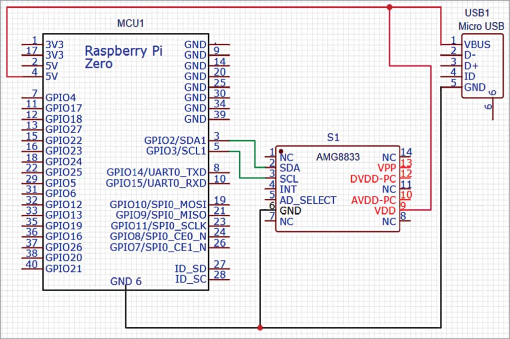 Raspberry Pi Thermal Camera Circuit