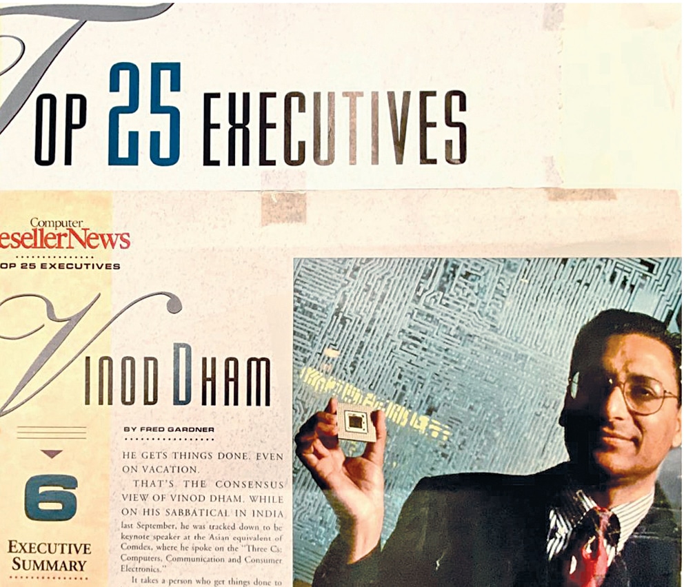 Vinod Dham ranked sixth among the Top 25 Executives in computing industry
