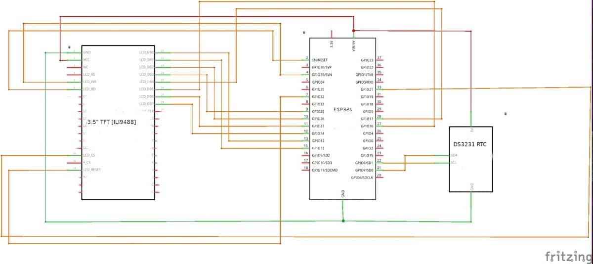 ESP32 RTC Millisecond clock display