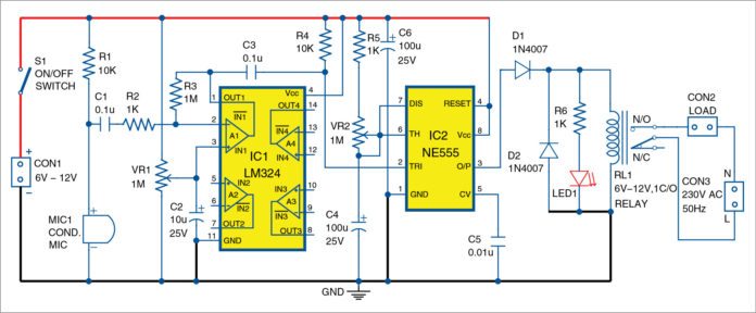 Sound Operated Timer Circuit