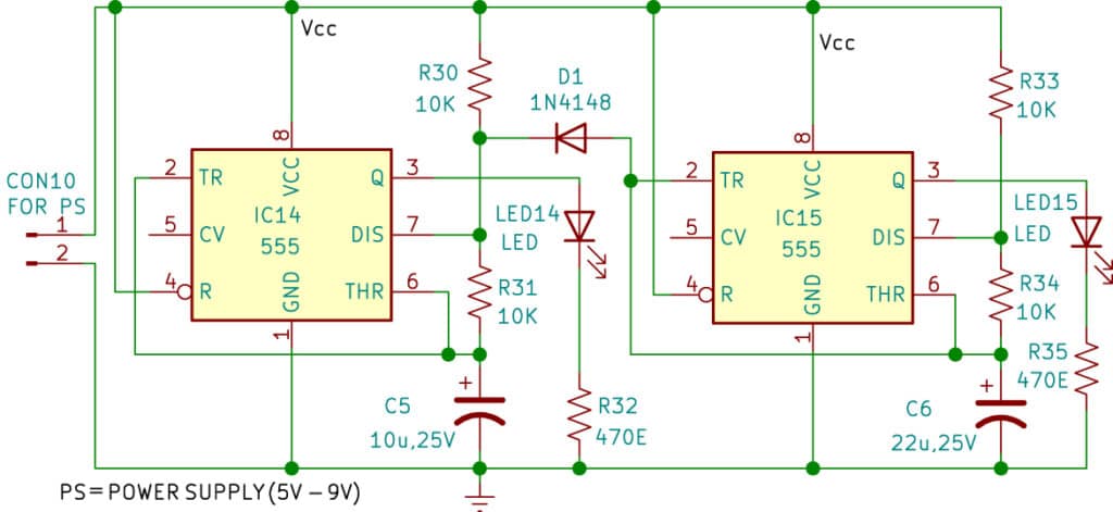 Fig. 8(a): Circuit diagram for first part of experiment 8