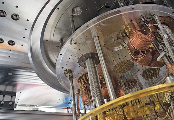 Inside one of IBM’s quantum computers (Courtesy: IBM Research)