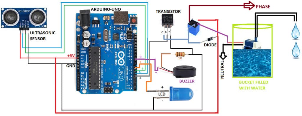 Arduino based Water Dispenser System Circuit