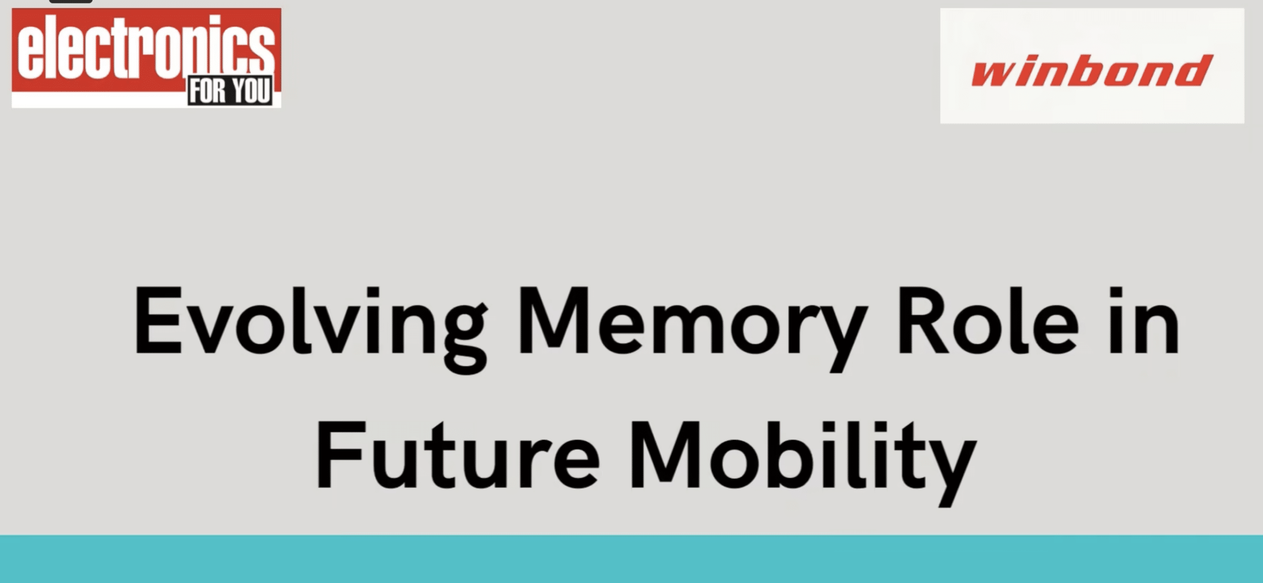 WEBINAR: Evolving Memory Role In Future Mobility