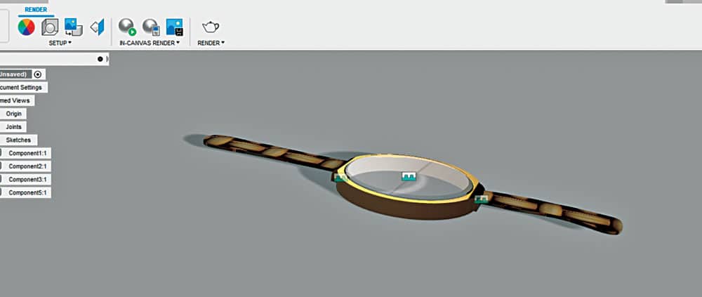 Smartwatch 3D case design