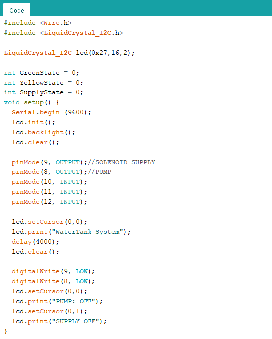  Arduino code (part 1)