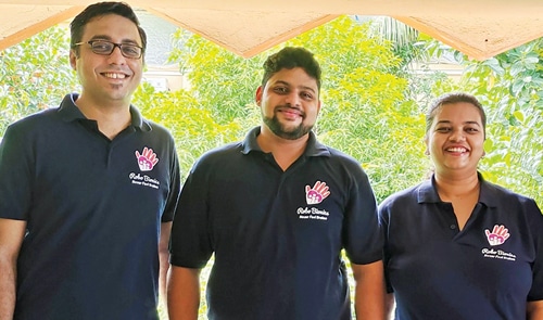 Anil Nair, CTO (left), Llewellyn D’sa, CEO, and Priyanka D’sa, COO