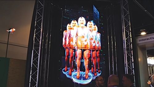 Live-streaming using holograms, demonstrated at CES 2023 (Courtesy: CES/Brian Kong)