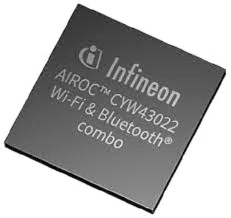 Infineon Airoc CYW43022 Wi-Fi 5 & Bluetooth Combo Extends Battery-Life For IoT Applications With Up To 65 Percent Power Reduction