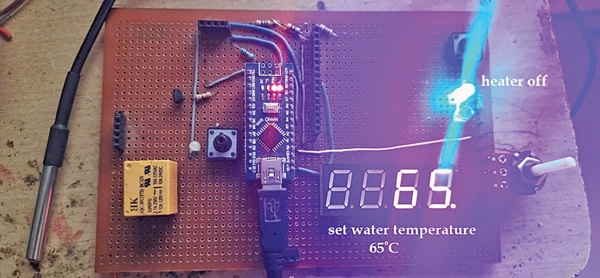 Proyecto de controlador de temperatura del agua de bricolaje