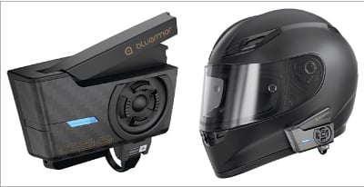 BluArmor’s C30 (left), and C30 attached to a helmet (right)
