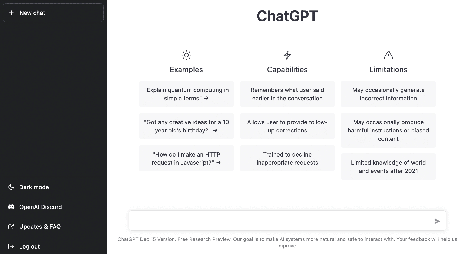 Última versión de ChatGPT