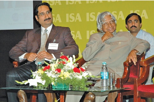 Jaswinder Ahuja at a function with ex-President Dr APJ Abdul Kalam 