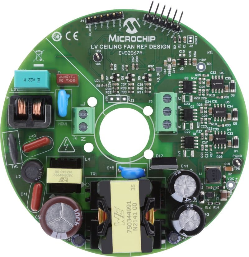 reference design for low voltage fan by microchip