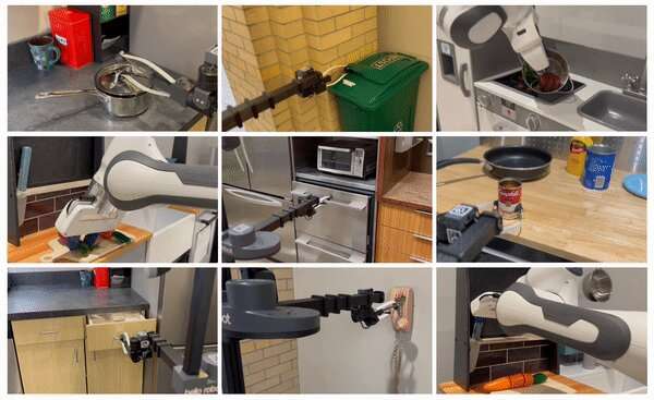 צוות ממכון הרובוטיקה של אוניברסיטת קרנגי מלון השתמש בתקציבים כדי ללמד רובוטים כיצד לקיים אינטראקציה עם עצמים.  קרדיט: אוניברסיטת קרנגי מלון