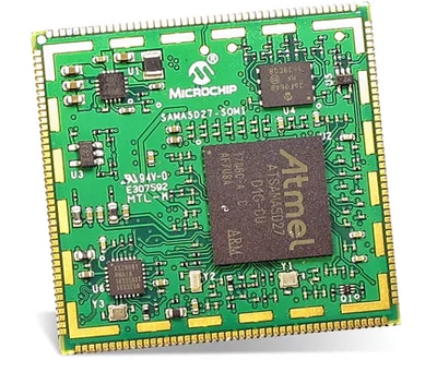 Microchip Technology SAMA5D27 SoM1 system-on-module (Source: Mouser Electronics)