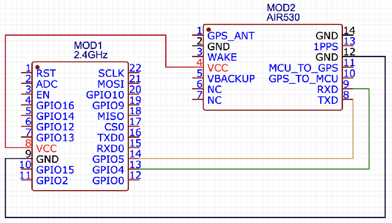 AIR530 GPS and ESP Board Connection