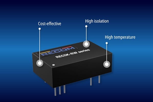 5W DC/DC In DIP24 Package Has 4:1 Input Range