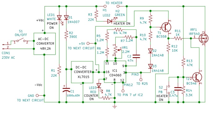 Electric Cooker Circuit Diagram