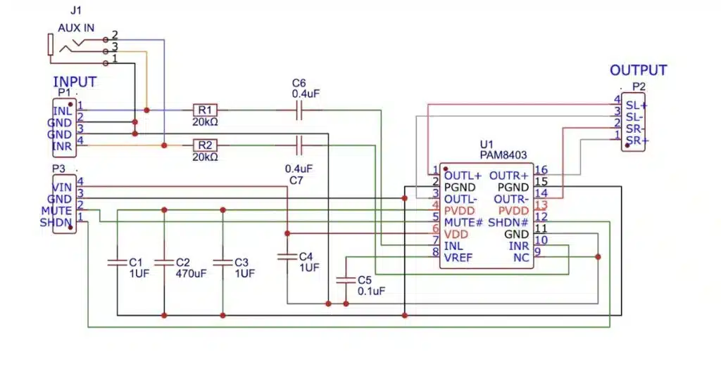 Stereo Audio Amplifier Circuit