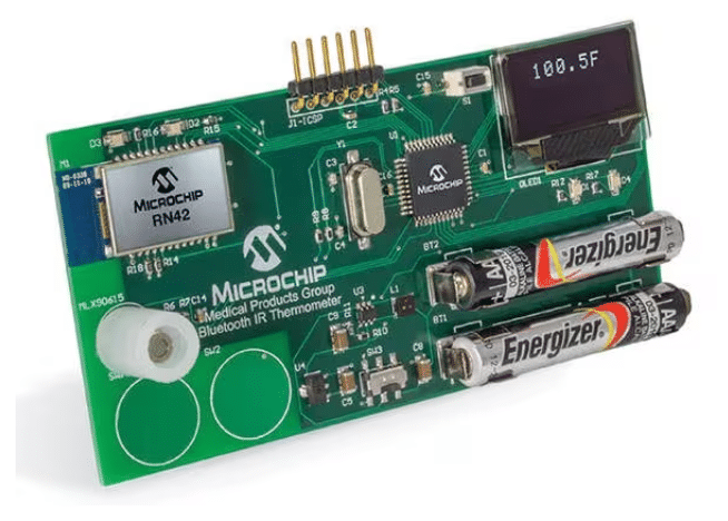 Thermometer Reference Design With Integrated MCU, Capacitive Touch Module And Bluetooth