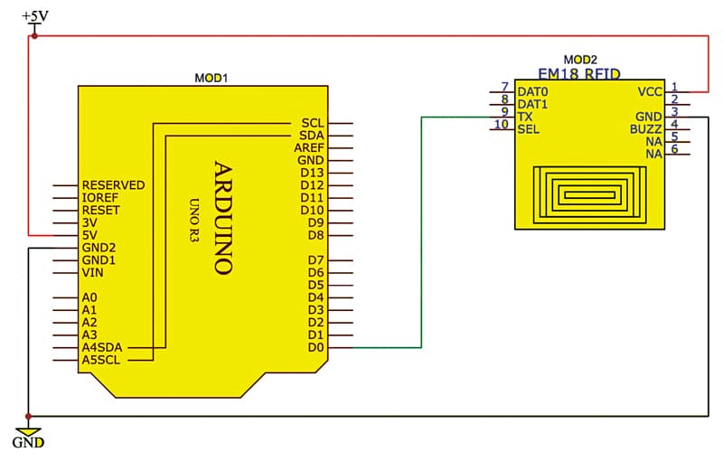 RFID Tag and Arduino Connection