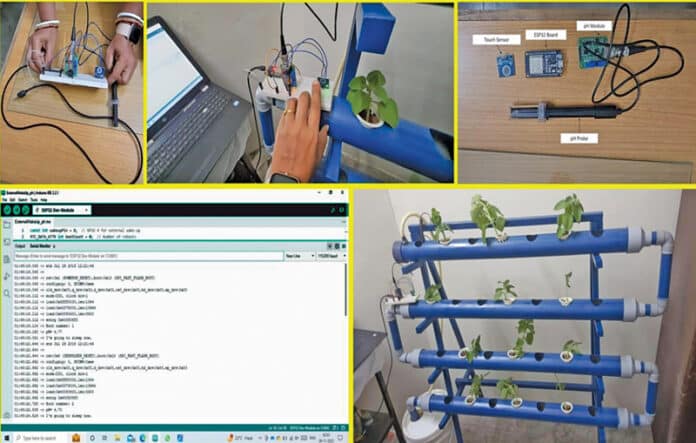 Ph Testing Setup pH Measurement in Hydroponics System using ESP32