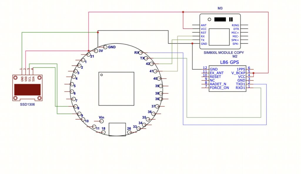 Indusboard based smallest GPS Tracker Circuit Connection