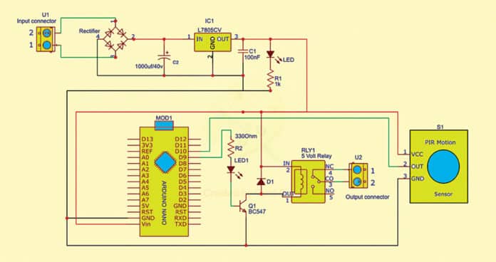Arduino Motion Sensor for Controlling Electrical Devices