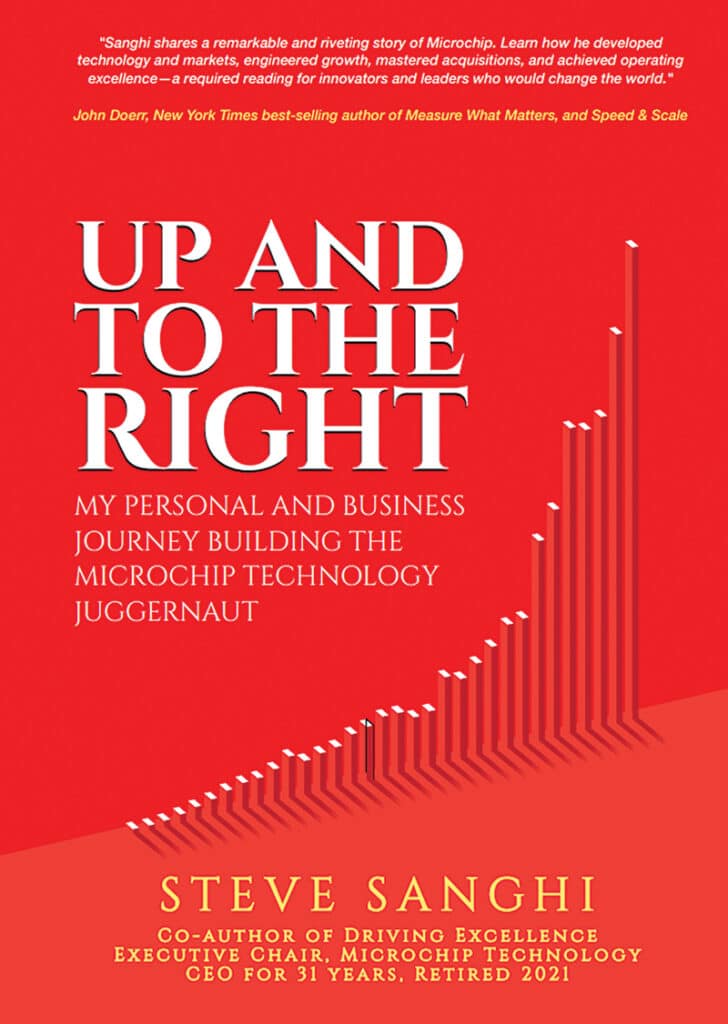 Book Cover Named Up and To the Right written by Steve Sanghi