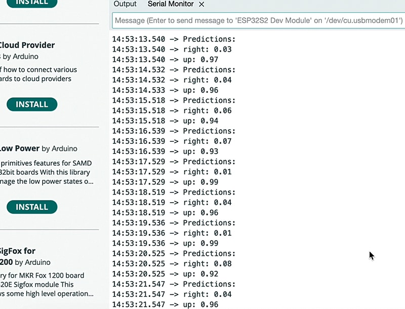 AI predicting the gesture