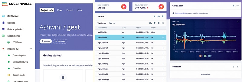 Edge Impulse Dataset collection