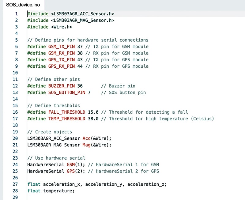 Human Safety Device Code