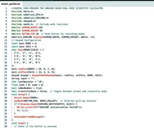 Arduino-Based Dual-Mode Scientific Calculator