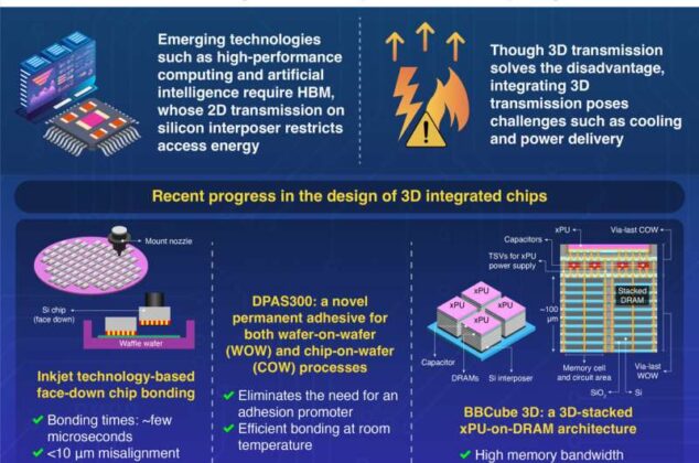 High Speed, Low Power 3D Chip Integration Tech