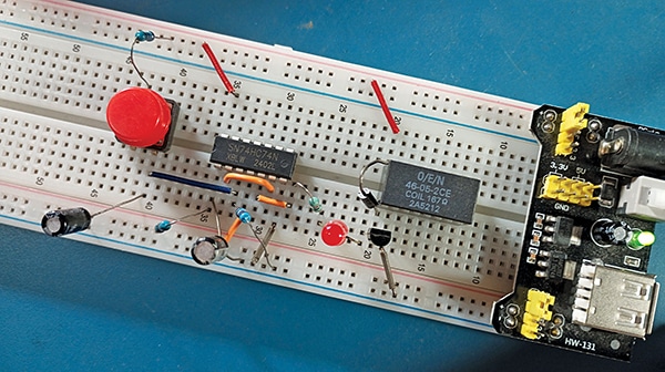 Electronic Toggle Ratchet Relay Circuit - Momentary to Latching Switch