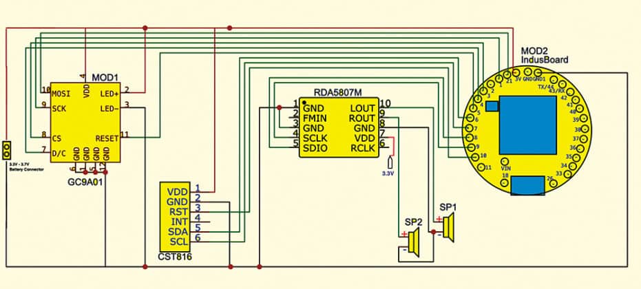 Wearable Watch-Style FM Radio with Touchscreen