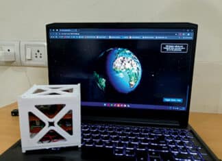 Final CubeSat appearance with the hosted webpage