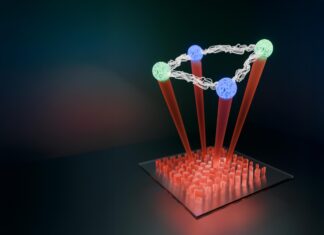 Artistic representation of metasurface quantum graphs