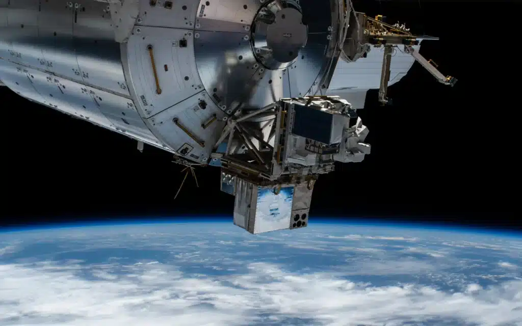 Falcon Neuro (located on the right side of this instrument payload on the International Space Station) can spot individual lightning strikes with high precision